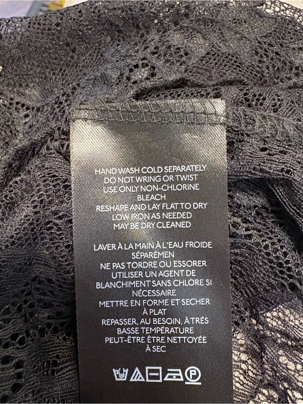 Anthropologie Black Sheer Lace Goth Fairy Grunge Mock Neck Top Large - Picture 7 of 7